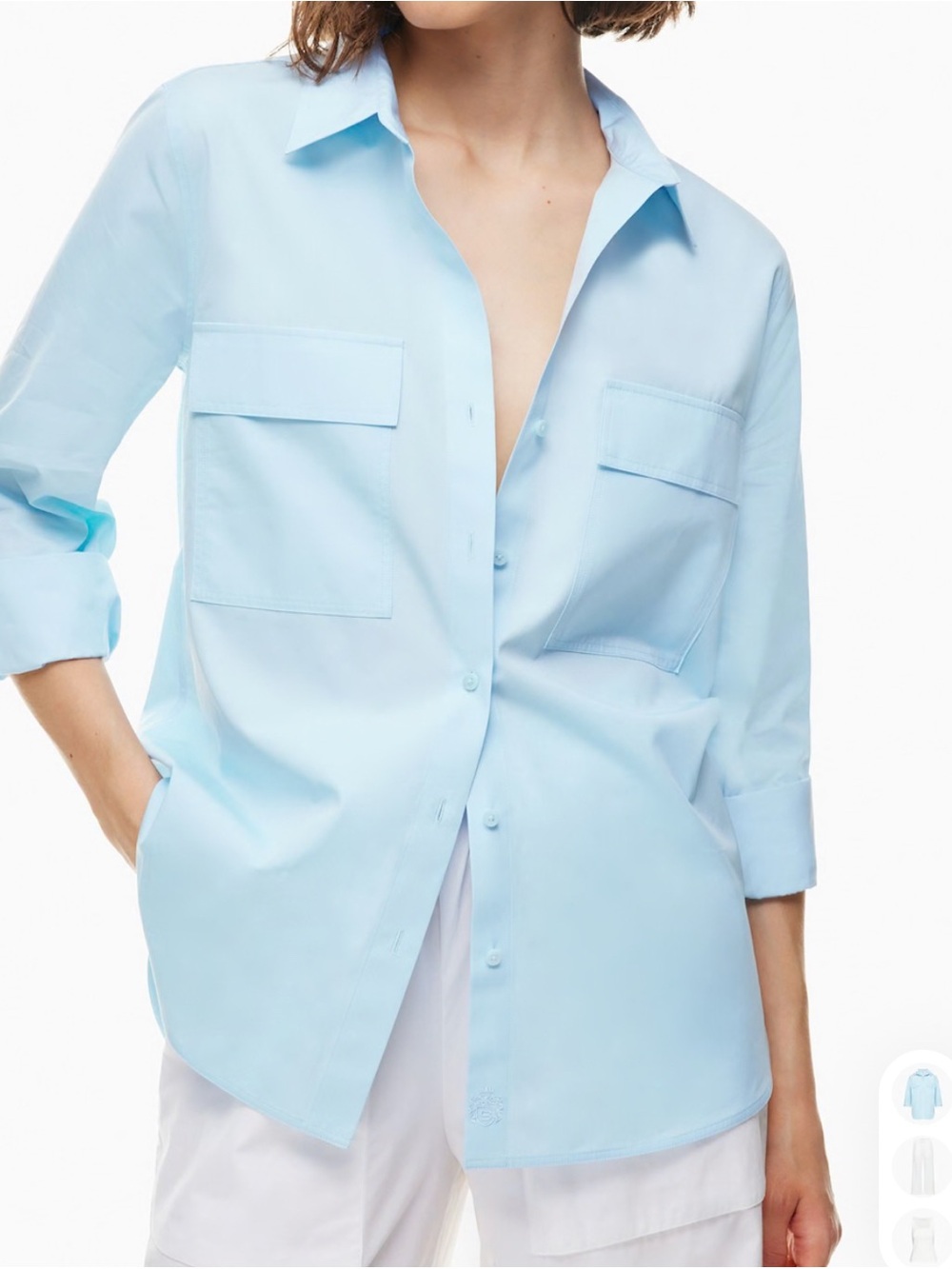 Aritzia Babaton Utility Poplin Women's Button-Down Shirt. 2XS